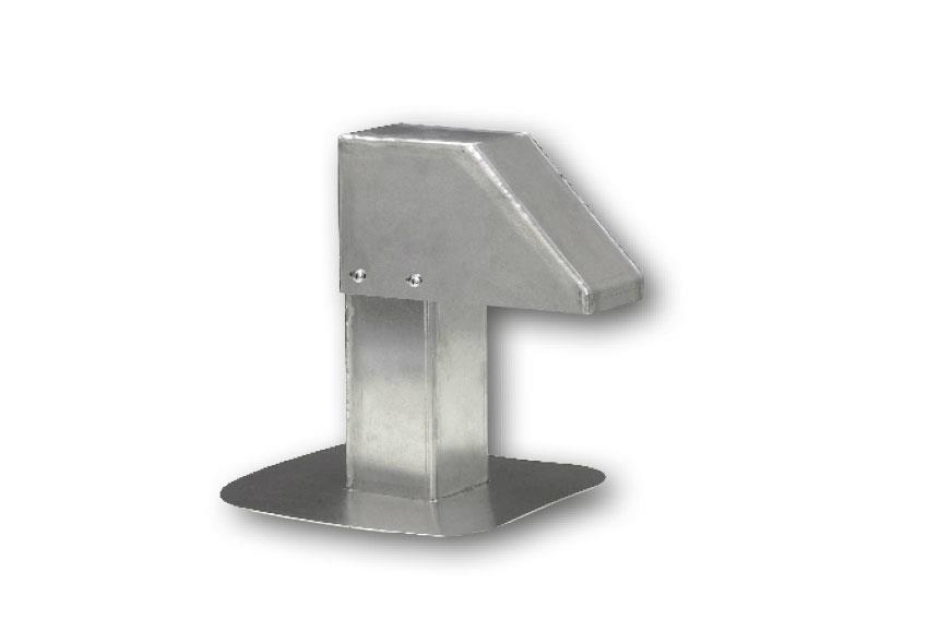 Aluminium airco dakdoorvoer 80 x 80 1 uitgang