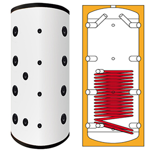 Buffervat 1000 Liter 1 wisselaar