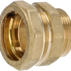 Knelkoppeling 1" BU ribbelbuis DN25