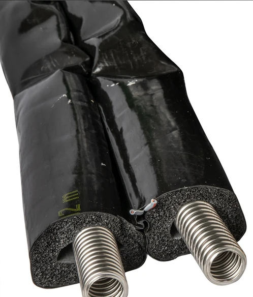 Dubbele RVS ribbelbuis DN25