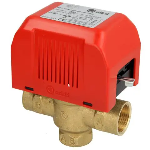 Orkli 3-weg klep 220V 1″ BI met eindschakelaar